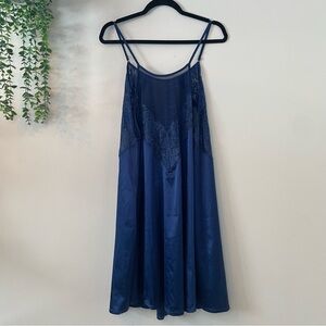 Elegant Blue Lace Slip Dress